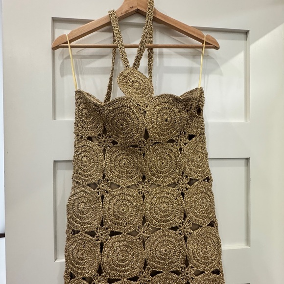 Simon Miller beep beep dress gold. Size: small - Picture 4 of 4